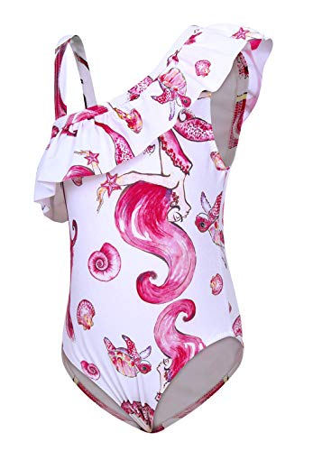 Kantenia Crianças Bebê Raparigas Um Ombro Unicórnio Um biquíni Roupa de Banho