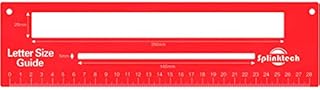 SHAFAH - Mail PPI Letter Size Guide Ruler Post Office Postal Price Postage in Red