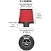 AEM 21-203DK Universal DryFlow Clamp-On Air Filter: Round Tapered; 3 in (76 mm) Flange ID; 5.125 in (130 mm) Height; 6 in (152 mm) Base; 5.125 in (130 mm) Top, Red