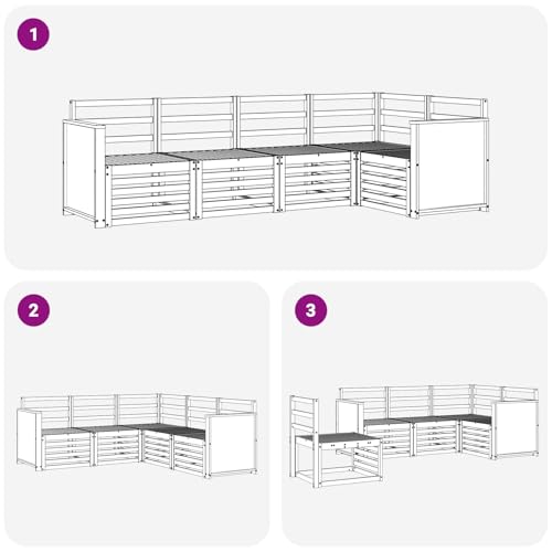 Canapé d'angle moderne en bois massif - Meubles d'extérieur modulables pour optimiser votre terrasse
