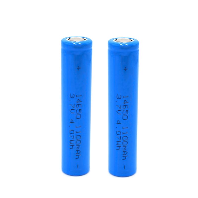 GHERTFPY 3.7V 1100mAh 14650 Rechargeable Battery 2Pcs Flat Top Battery Large Capacity Battery for Headlamp,LED Flashlight,Mini Fans etc.