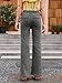 Haloumoning Girls Flare Jeans Kids Fashion Stretchy Denim Pants Bell Bottoms with Pockets Light Grey