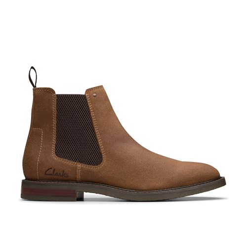 Clarks Clarks Men's Jaxen Easy Chelsea Boot, Cola Suede, 9.5 US