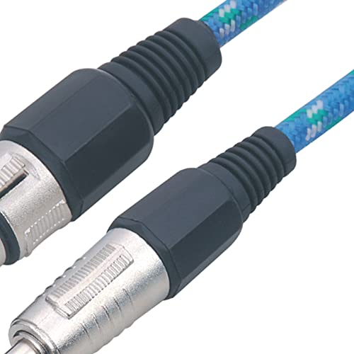 Image of MX xlr male to female microphone cable wire 3 pin mic cable microphone cord wire mic cable 5 meter for Guitar Audio Speaker Cable Multicolor (P-38 Mono Male to xlr Female, 1.5 MTR)