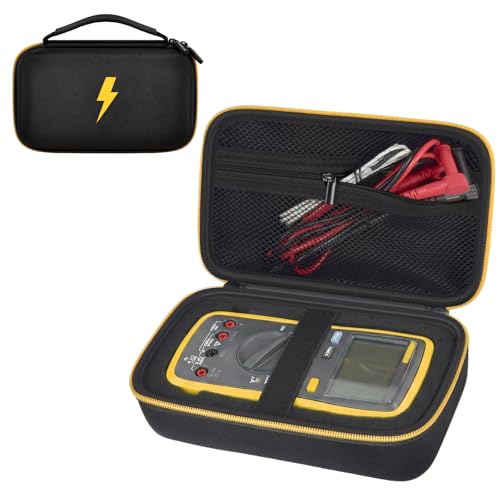 Image of Comecase Case Compatible for Fluke 17B+ /15B+ / 17B / 15B / /177 /179 / 113 /114 / 115 /116 / 117 /87V / 88V Digital Multimeter, Protective Travel Storage Bag with Detachable DIY Foam & Elastic Strap (Box Only)