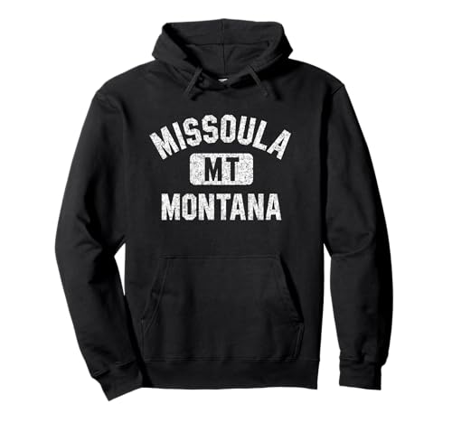 Missoula Montana Gym Distressed White Hoodie