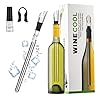 mizikuu Weinkühlstab aus Edelstahl, 3-in-1 Flaschenkühler Dekanter Weinkühler Set Praktisch Wein Zubehör Geeignet für Rotwein, Weißwein, Getränke