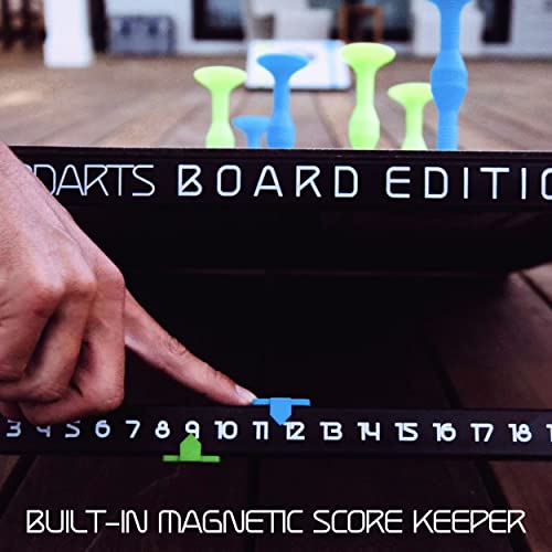 Popdarts Board Edition Set - Two Great Games In One - Includes 2 Aluminum All-Weather Boards, Original Popdarts Set, Premium Travel Case, & Built-In Score Keeper. (Popdarts Board Edition - Original) #TOP4