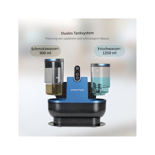 Genius Polsterreiniger Gerät Invictus F7 10 tlg., Waschsauger 1200 W, Fleckenreiniger, Nasssauger, für Teppich, Auto, Sofa, Vorleger Teppichreiniger, Nassreiniger Polstermöbel, großer Wassertank