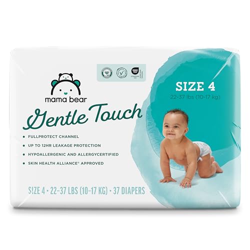 Amazon Brand - Mama Bear Gentle Touch Diapers, Size 4, 37 Count