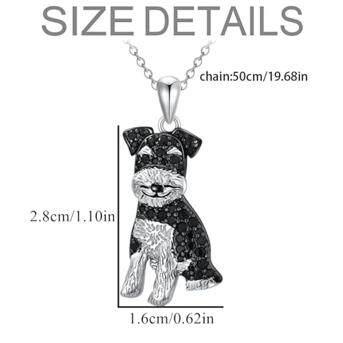 Bijoux commémoratifs pour chiots et collier pendentif Schnauzer élégant - 4