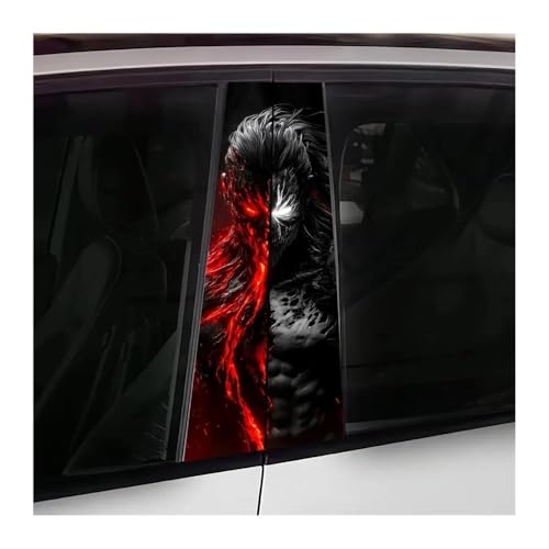 Autocollants vinyle pilier central voiture démon stickers étanches - 2