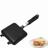 Fegtrty 2 x grillowana kanapka, tosty chlebowe, maszyna śniadaniowa, gorąca patelnia do kanapek, nieprzywierająca aluminiowa patelnia z klapką, narzędzie kuchenne