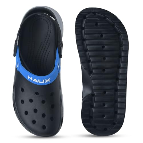 Image of HAUX Classic Ultra Soft Clogs /Sandals with Adjustable Back Strap| Comfortable & Lightweight| Stylish & Anti-Skid| Indoor & Outdoor Casual Sports Mules Boys
