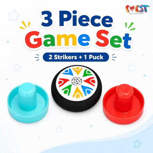 Image of Mini Air Hockey Game Set for Kids | Tabletop Air Hockey Puck & 2 Pushers | Indoor Sports Game Toy for Boys & Girls |Family Fun Activity Games| Ideal Birthday Gift for Kids 3+ Years