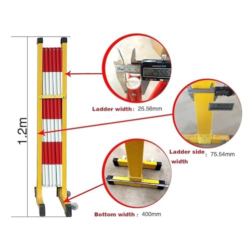 Barrière de sécurité rétractable - Barrière métallique Extensible pour la Gestion du trafic et des piétons (1,2 m x 6 m) - Barrières de sécurité routière Mobiles et Porta