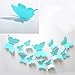 DP DESIGN® SET 12 FARFALLE ADESIVE CELESTE IN PVC EFFETTO 3D DA MURO PARETE ARMADIO SPECCHIO DECORAZIONE CASA