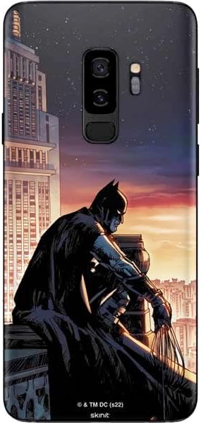 Skinit Decal Phone Skin Compatible with Samsung Galaxy S9 Plus - Officially Licensed Warner Bros Batman Rooftop Design