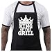 BBQ Apron Funny Aprons For Men King Of The Grill Barbecue Grill Kitchen Gift Black One Size