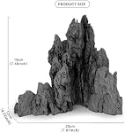 FZONE Modèle de pierre de résine Seiryu PH Nature Aquarium Rocks pour l'aquascapage, Micro-Paysages (Taille: 7,48'' 5,51'' 7,87'')