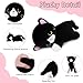 Achwishap Cat Plush,Soft Cat Stuffed Animals Plush Toys,Kawaii Plush Cat Pillow,Black Cat Body Pillow Kitten Stuffed Animal,Cute Plushies Gifts for Kids Adults Birthday(Black Cat,14”)