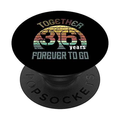36th Years Wedding Anniversary Gifts For Couples Matching 36 PopSockets PopGrip: Swappable Grip for Phones & Tablets