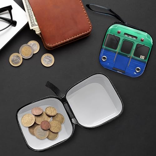 Image of Kraptick Multipurpose Coin Pouch for Men & Women, Compact Coin Organiser, Cash & Coin Holder Pouch, Stylish Mini Money Pouch for Everyday Use (Blue)