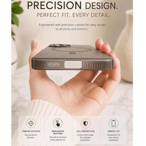 Image of MagPro Stripe case for S25 Black Frosted Transparent PC Hard Back Cover Camera & Body Protection|Anti Shock,Scratch Resistant Wireless Charging Compatible