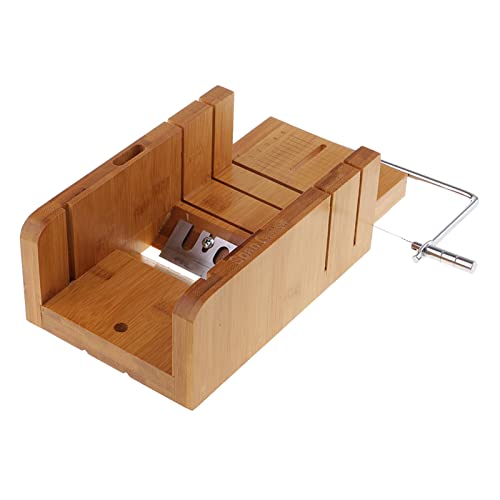 Image of CALANDIS Multi-Function Practical Wooden Soap Cutter Loaf Mold Soap Making Cutting Tools with Soap Beveler Planer, Wire Slicer