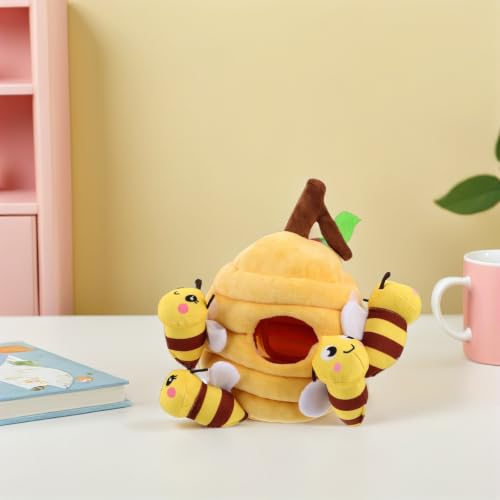 Peluche de abeja interactivo en panal suave para niños 6