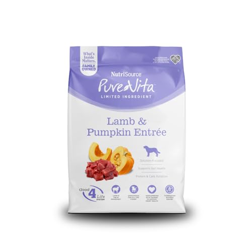 NutriSource Pure Vita Grain Free Lamb & Pumpkin Dog Food 4LB