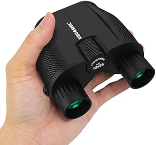 12X25 Compact Binoculars for Adults, Grand-Eyepiece BAK4 FMC High Power Binocs Lightweight for Bird Watching Sightseeing Traveling