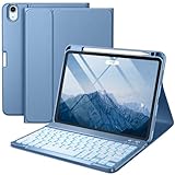 Harvopu Compatible for iPad Air 11-inch/ 10.9' Air 5th 4th Generation Case with Keyboard - Backlit Wireless Detachable, Folio Cover with Pencil...
