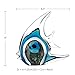 Blue Stripe Tropical Fish Glass Sculpture Home Tabletop Decoration, Christmas Birthday Gift