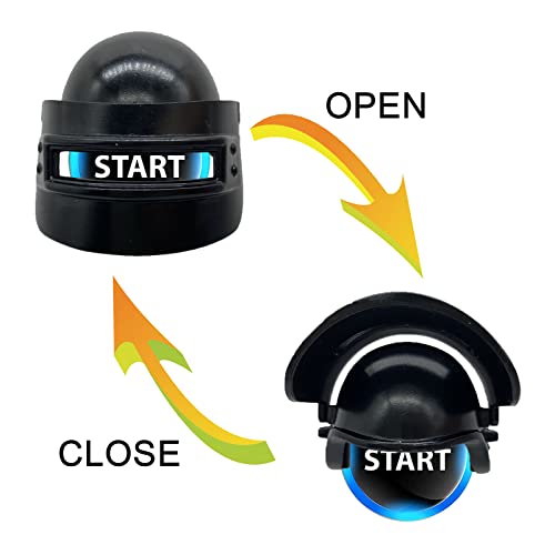 Car Engine Start Button Cover, Anti-Scratch Car Engine Decoration Cover, Automotive Replacement Pushbutton Switches Fit For Universal Vehicle, Pubg Helmet Button Cover Cap For Car #TOP1