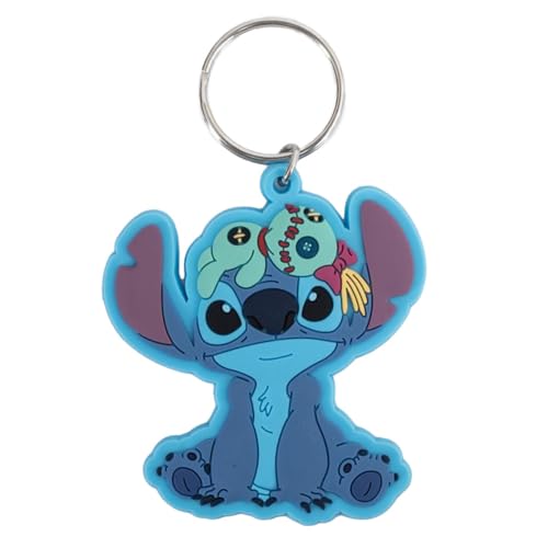 Pyramid International Lilo & Stitch - Llavero de PVC (puntada y scrump), Morado (, 2.5 inch