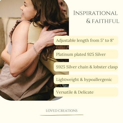 Morse Code Bracelets for Women, Christian Bible Verse Bracelets, Scripture S925 Sterling Silver Inspirational Faith Jewelry, Religious Gifts for Women3