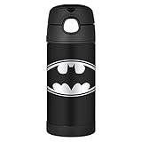 THERMOS FUNTAINER 12 Ounce Stainless Steel Kids Bottle, Batman