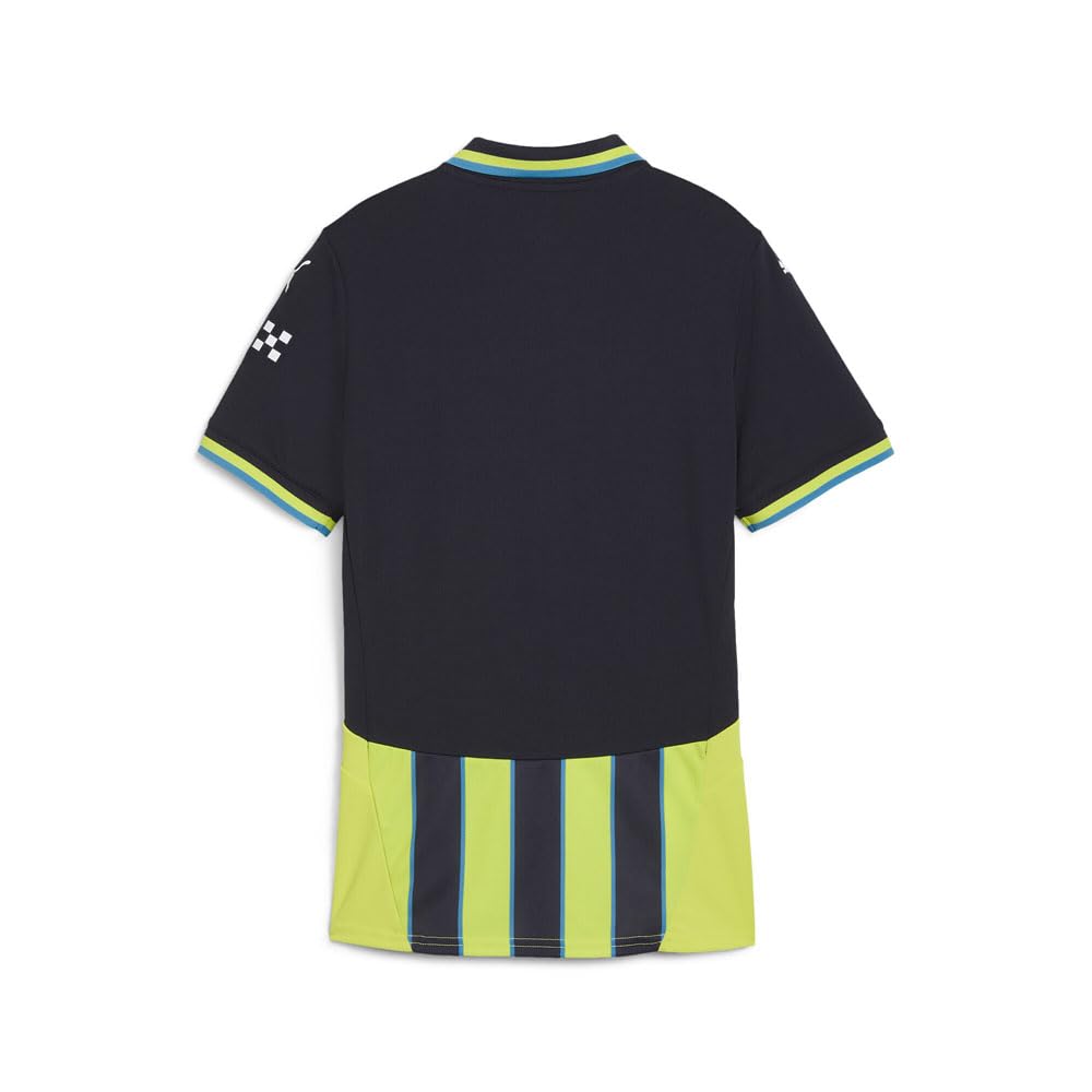 PUMA Womens MCFC Away Collared Short Sleeve Replica Jersey Casual - Blue - Size XS