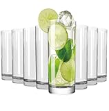 Wlasss Drinking Glasses Set of 8, 16oz Glass Cups, Kitchen...