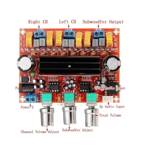 Image of DC 12V-24V TPA3116 D2 50W+50W+100W TPA3116 2.1 Channel Digital Subwoofer Amplifier Board