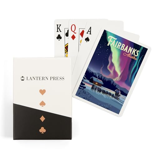 Lantern Press Fairbanks Alaska Naipes Póker 52 cartas