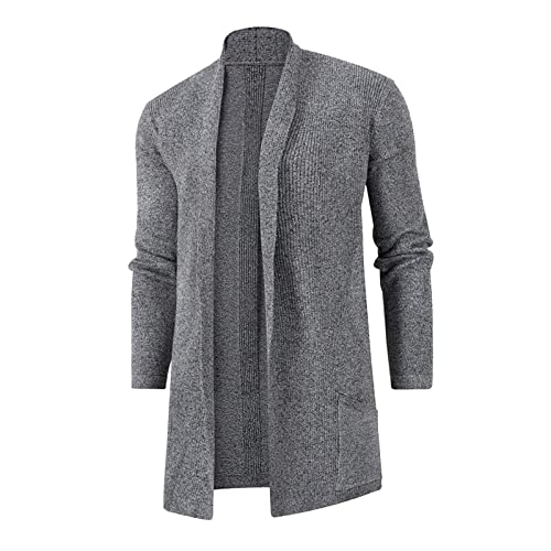 Men's Mid Length Slim Windbreaker Men's Knitwear Large Size Cardigan Jacket Mens Casual Sweater Mens Cardigan
