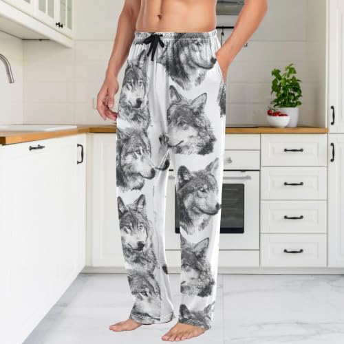 Image of Fisyme Mens Pajama Pants Men's Pajama Bottoms Soft Sleep Lounge Pj Pants