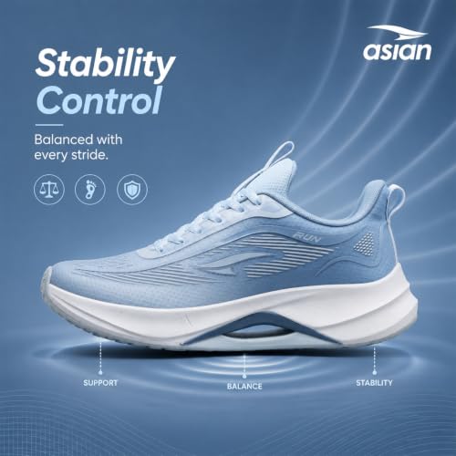 Image of ASIAN Quantum-13 Men's Lightweight Running Shoes | Breathable Sports Sneakers with Advanced Cushioning for Running, Training Athletic Sports Shoes for Daily Use
