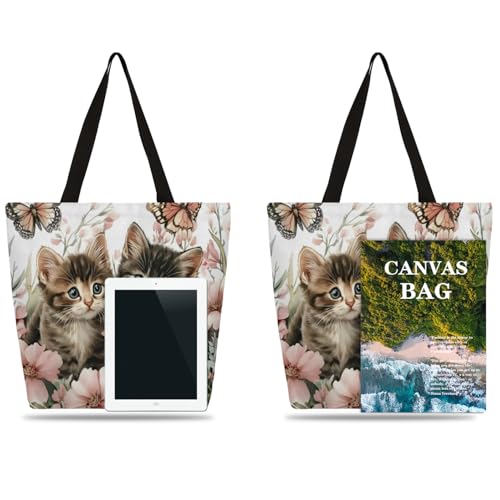 Cute Tote Bag for Women Large Shoulder Bag for Work Travel Shopping, Personalized Canvas Tote Bag Best Gifts4