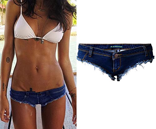 Faringoto Women's Low Rise Denim Shorts Hot Pants Sexy Mini Jeans X-Small #TOP5