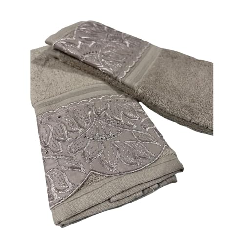 Buettner, Kit 2 Toalhas de Lavabo Social Paola Egípcio Buettner 30x50 Cor:Bege-8213