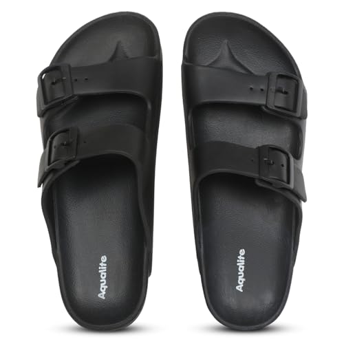Image of Aqualite NEO-1258 Men Slides Sandal with Slip-on wear, Comfort and Flat Base Sandal for dailywear uses