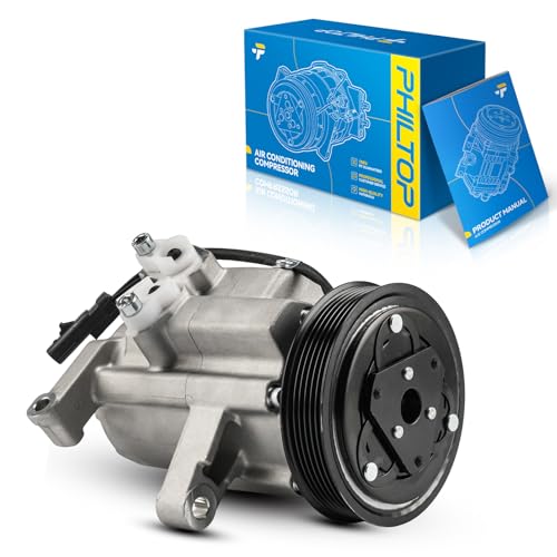 Image of PHILTOP 68308 AC Compressor Compatible with Dakota 2004-2007, Ram1500 2004-2007 4.7L, Ram1500 2004-2007 3.7L, Raider 2006-2009, Air Conditioning Compressor with Clutch